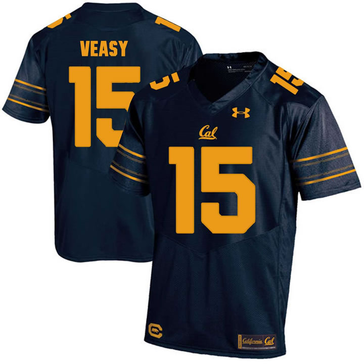 California Golden Bears #15 Jordan Veasy Navy College Football Jersey